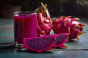 pitaya fruit juice vibrant glass