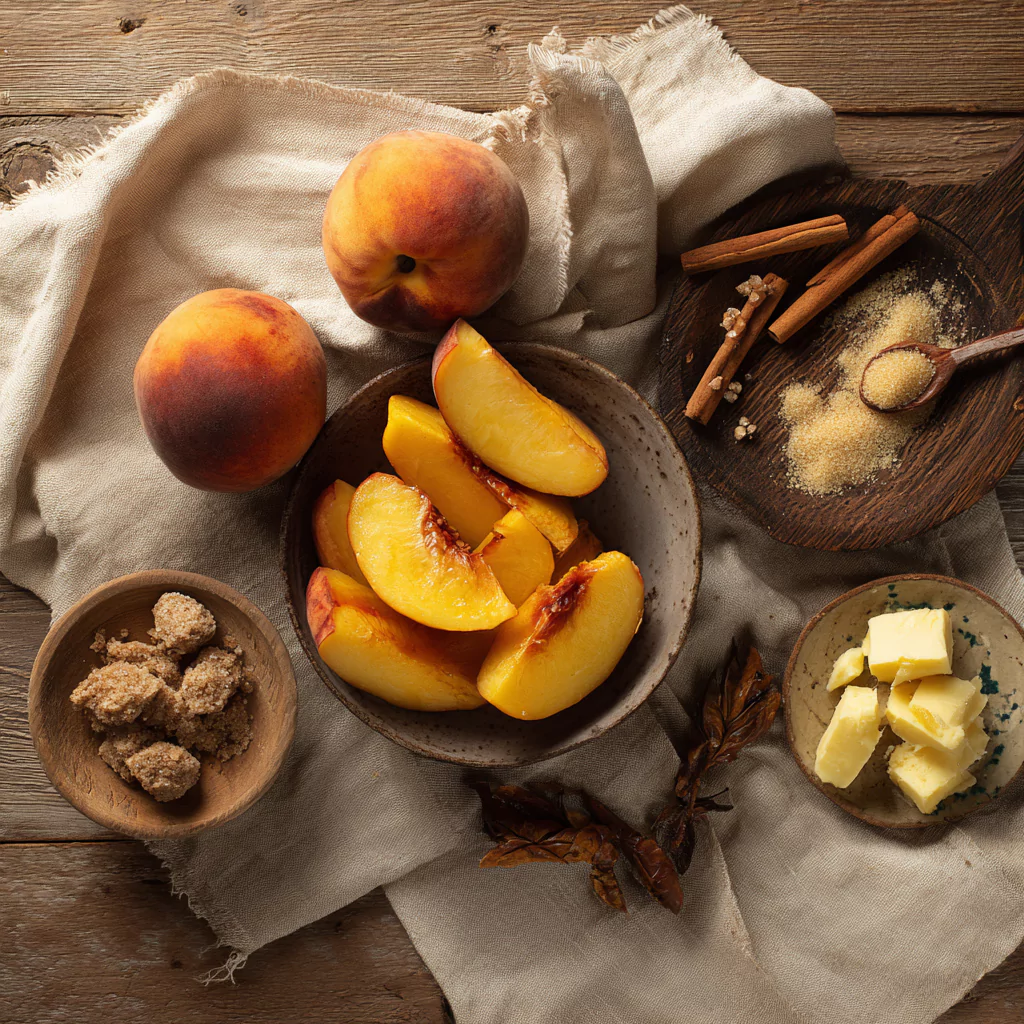 亚韩无码av人妻二区三区 for cinnamon sugar baked peaches including fresh peaches, brown sugar, and spices