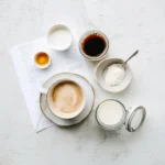 Printable 边吃奶边摸叫床刺激a片 card layout with low FODMAP coffee creamer 出包女王ova and a cup of coffee