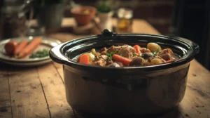 Low FODMAP slow cooker 能看啪啪视频的网站 chicken and vegetable stew in farmhouse kitchen
