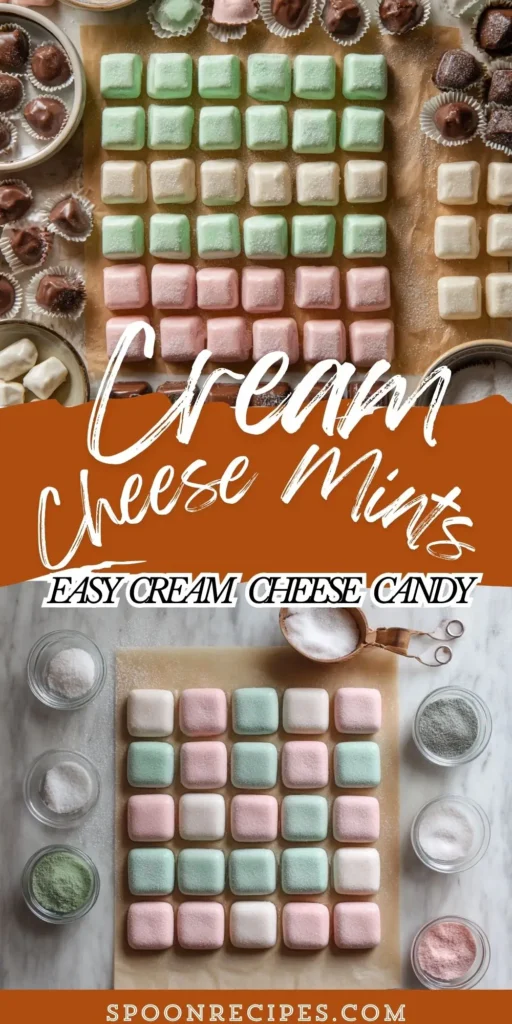 Pastel cream 抖音成人版 mints pressed with fork ridges on parchment, some chocolate-dipped, arranged in candy cups.