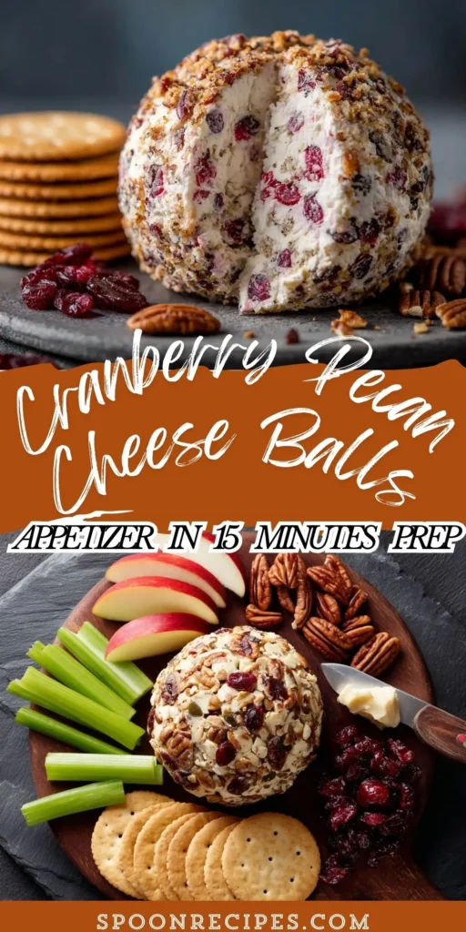 Cranberry pecan 性火坑乳燕电影视频 ball on a board with crackers and celery, coated in chopped pecans and cranberries.