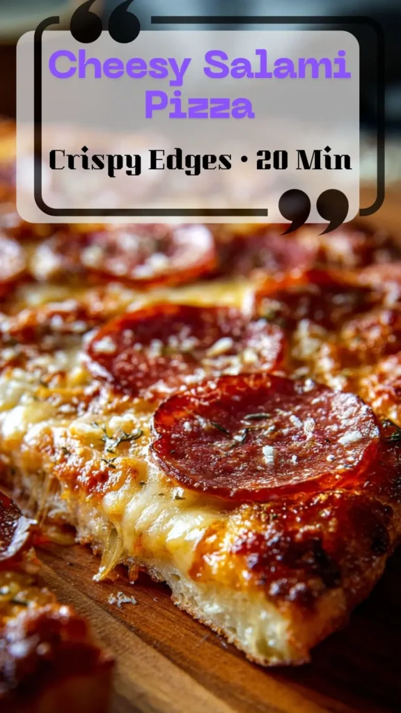 Side-angle Cheesy Salami Pizza slice with cupped salami, crispy edges, 巜人妻公妇の浮中字 pull—photo-ready Pizza Pic, Pizzas Aesthetic.
