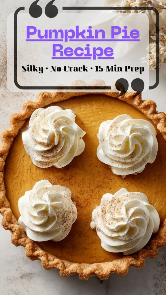 Overhead pumpkin pie with crisp crust and cream rosettes—classic Thanksgiving Pie nvidiaphysx, Pumpkin Pie Desserts.