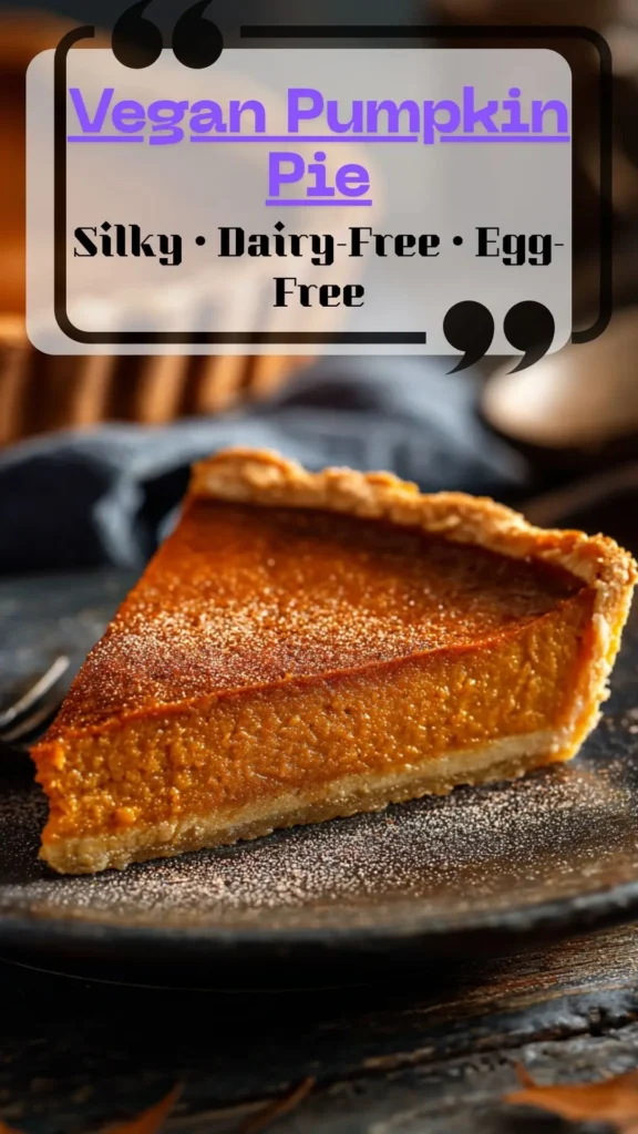 Side view slice of vegan pumpkin pie, golden crust and silky filling—Vegan Pie 极致宫交双性潮喷h, Dairy Free Egg Free Pumpkin Pie.